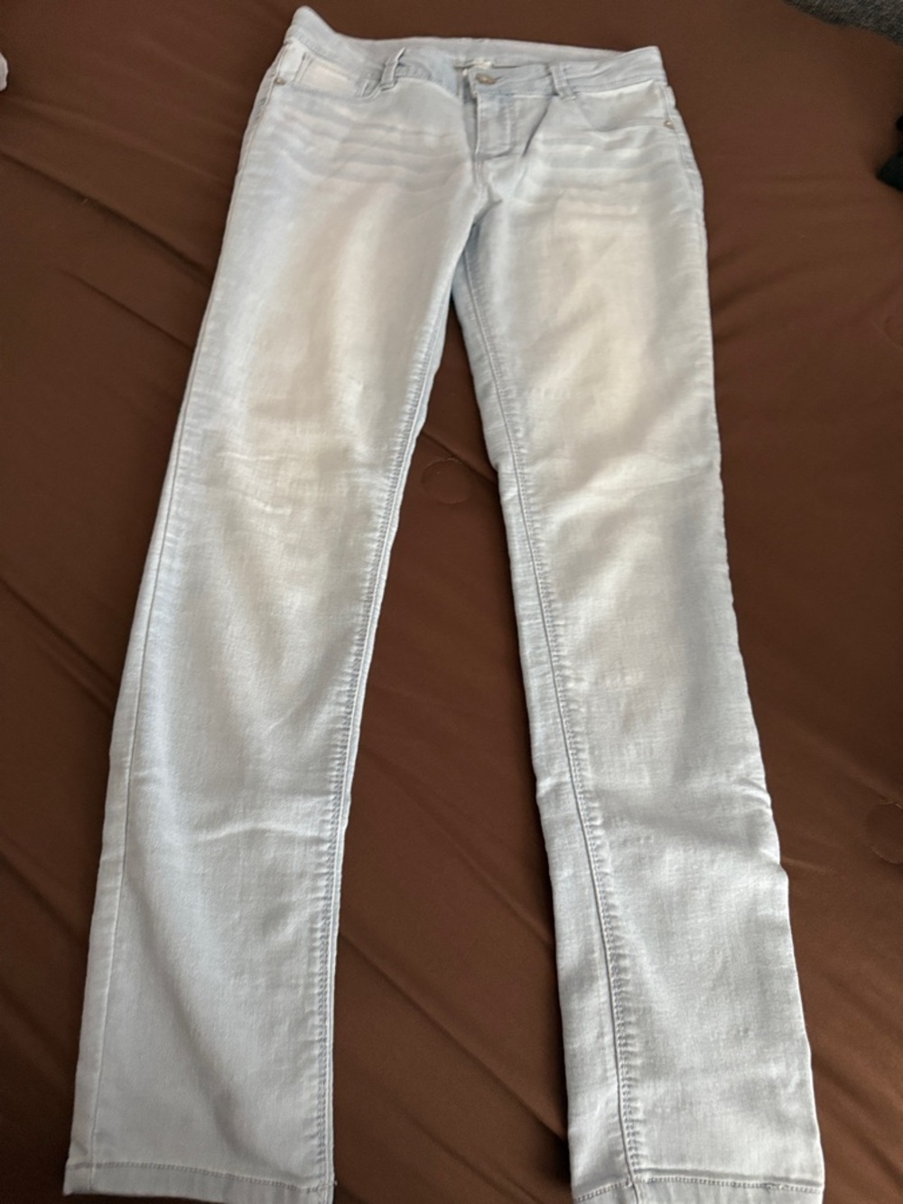 Kids Light Wash White Jeans — Casual Slim Fit